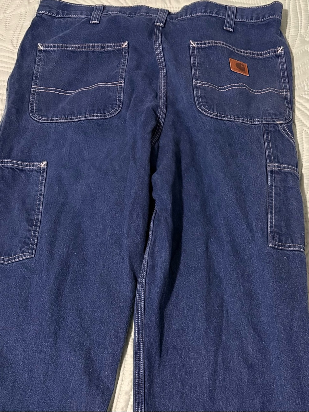 Vintage Carhartt Workwear Denim Carpenter Jeans Size 34x32 Made in Mexico